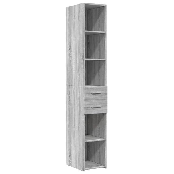 vidaXL Aparador de madera de ingenier&iacute;a gris Sonoma 30x42,5x185 cm