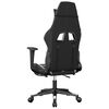 vidaXL Silla gaming masaje y reposapi&eacute;s cuero sint&eacute;tico negro blanco