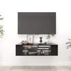vidaXL Mueble de TV colgante madera contrachapada negro 100x30x26,5 cm