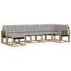 vidaXL Conjunto de sof&aacute;s de exterior 7 uds. Blanco y Gris Claro