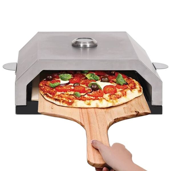 vidaXL Horno de pizza con piedra de cerámica para barbacoa carbón gas