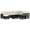 vidaXL Conjunto de sof&aacute;s de jard&iacute;n 11 uds. Negro y Blanco Crema