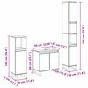 vidaXL Juego de muebles de ba&ntilde;o Montaje en la pared 3 pcs Roble Negro
