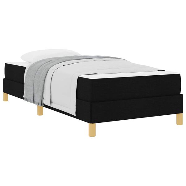 vidaXL Cama tipo Box Spring con colch&oacute;n Negro 90 x 190 cm tela