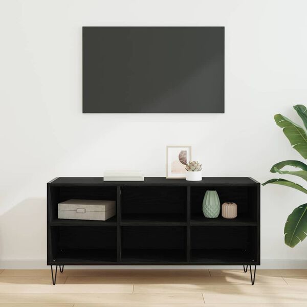vidaXL Gabinete de TV Roble Negro 103,5 x 30 x 50 cm