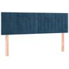 vidaXL Cama box spring con colch&oacute;n terciopelo azul oscuro 140x200 cm