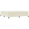 vidaXL Estructura de cama con colch&oacute;n Crema 200 x 200 cm tela