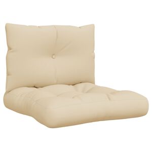 vidaXL Cojines para palets 2 unidades tela beige