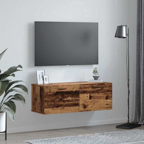 vidaXL Armario de pared Madera vieja 100 x 36,5 x 35 cm