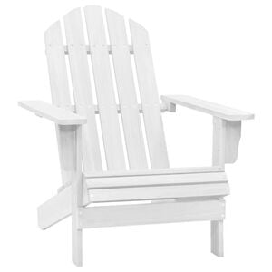 vidaXL Silla de jard&iacute;n de madera blanca