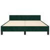 vidaXL Estructura cama sin colch&oacute;n terciopelo verde oscuro 140x190 cm