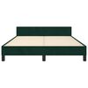 vidaXL Estructura cama sin colch&oacute;n terciopelo verde oscuro 140x200 cm