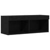 vidaXL Conjunto de mueble de TV Roble Negro 80 x 30 x 30 cm