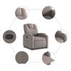 vidaXL Sillón reclinable de tela gris taupe