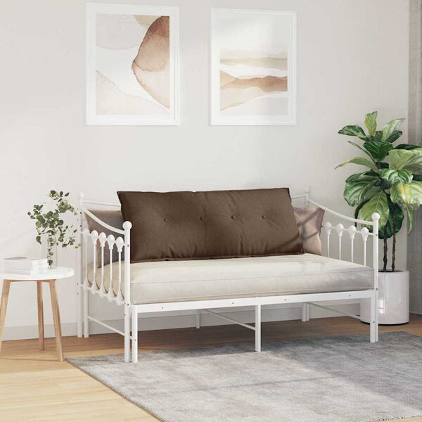 vidaXL Coj&iacute;n de Espalda Marr&oacute;n 120 x 19 x 50 cm tela