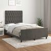 vidaXL Estructura de cama sin colch&oacute;n terciopelo gris oscuro 120x190cm