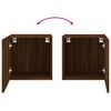 vidaXL Muebles de TV de pared 2 uds madera marr&oacute;n roble 40,5x30x40 cm