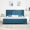 vidaXL Cama tipo Box Spring Azul Oscuro 200 x 200 cm Terciopelo