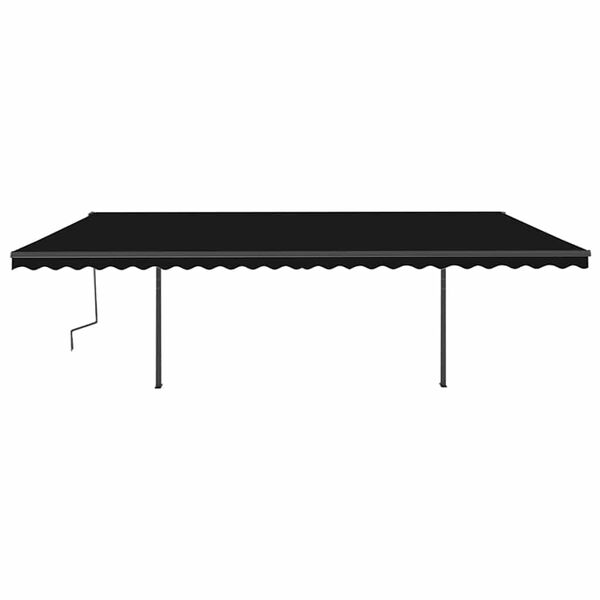 vidaXL Toldo retr&aacute;ctil autom&aacute;tico con postes gris antracita 6x3 m