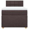 vidaXL Cama box spring con colch&oacute;n tela marr&oacute;n oscuro 80x200 cm