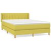 vidaXL Cama box spring con colch&oacute;n tela verde 140x190 cm