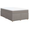vidaXL Cama box spring con colch&oacute;n tela gris taupe 120x190 cm