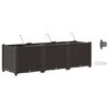 vidaXL Macetero de Jard&iacute;n 3 uds. Marr&oacute;n 120 x 40 x 37,5 cm PP