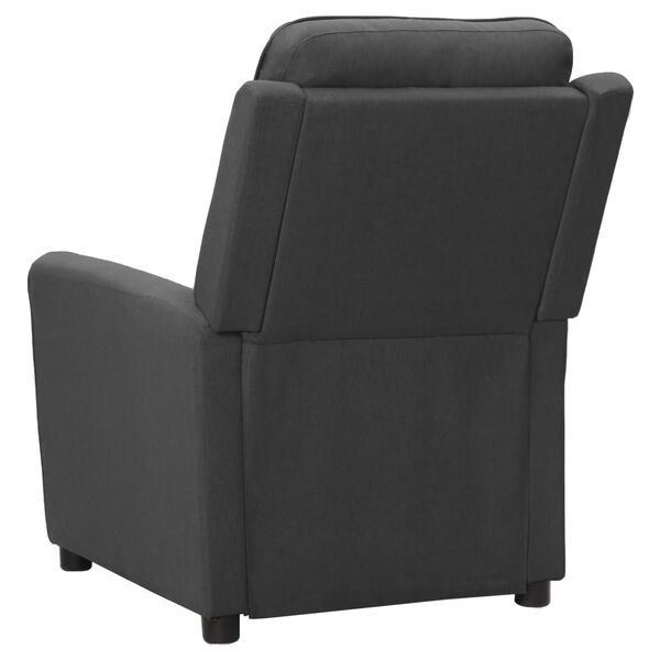 vidaXL Sill&oacute;n reclinable de tela gris oscuro
