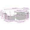 vidaXL Set de sof&aacute;s de jard&iacute;n 7 pzas con cojines rat&aacute;n PE gris claro