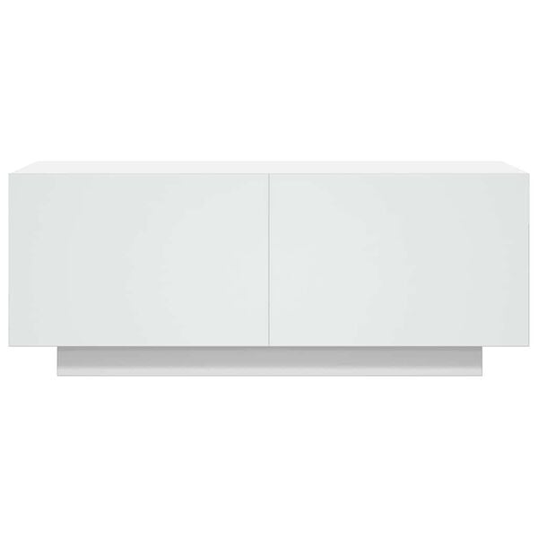 vidaXL Mueble para TV madera contrachapada blanco 100x35x40 cm