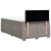 vidaXL Cama box spring con colch&oacute;n tela gris taupe 120x190 cm