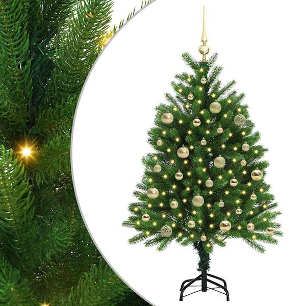 vidaXL Árbol de Navidad con 150 LED con soporte Verde 120 cm PE