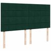 vidaXL Cama box spring con colch&oacute;n terciopelo verde oscuro 200x200 cm
