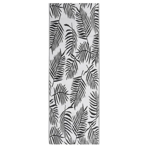 vidaXL Alfombra de exterior ARAKIL negra 80x250 cm PP