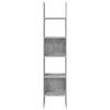 vidaXL Estantería de madera contrachapada gris hormigón 40x35x180 cm