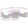 vidaXL Set de sof&aacute;s de jard&iacute;n con cojines 9 pzas rat&aacute;n sint&eacute;tico beige