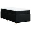 vidaXL Cama box spring con colch&oacute;n tela negro 80x200 cm