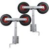 vidaXL Set de 2 soportes de doble rueda de remolque de barco 59-84 cm