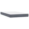 vidaXL Cama box spring con colch&oacute;n terciopelo gris oscuro 120x220 cm