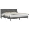 vidaXL Estructura de cama Gris oscuro 183 x 213 cm Terciopelo
