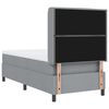 vidaXL Cama tipo Box Spring con colch&oacute;n Gris Claro 190 x 90 cm tela