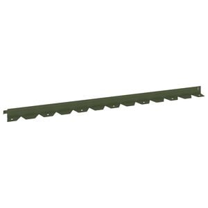 vidaXL Borde de C&eacute;sped 10 uds. 102 x 4 x 4 cm Acero Verde oliva