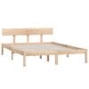 vidaXL Estructura de cama sin colch&oacute;n madera maciza 120x200 cm