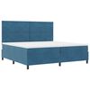 vidaXL Cama tipo Box Spring Azul Oscuro 200 x 200 cm Terciopelo
