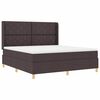 vidaXL Cama tipo Box Spring Marr&oacute;n Oscuro 180 x 200 cm tela