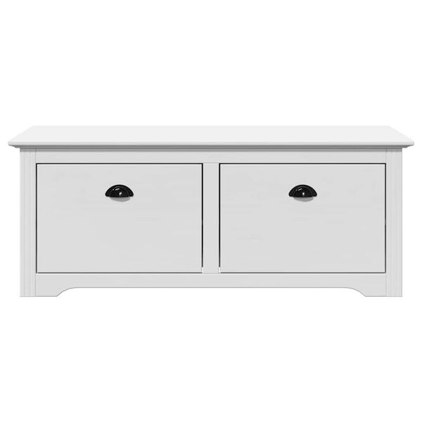 vidaXL Banco de recibidor BODO blanco 114x40x45 cm