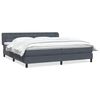 vidaXL Cama box spring con colchones terciopelo gris oscuro 180x220 cm