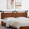 vidaXL Cabecera Colgante Liso Marr&oacute;n 210 x 55 x 5 cm PU antiguo