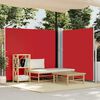 vidaXL Toldo lateral retr&aacute;ctil para patio rojo 170x1200 cm