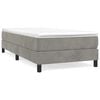 vidaXL Estructura de cama con somier terciopelo gris claro 80x200 cm